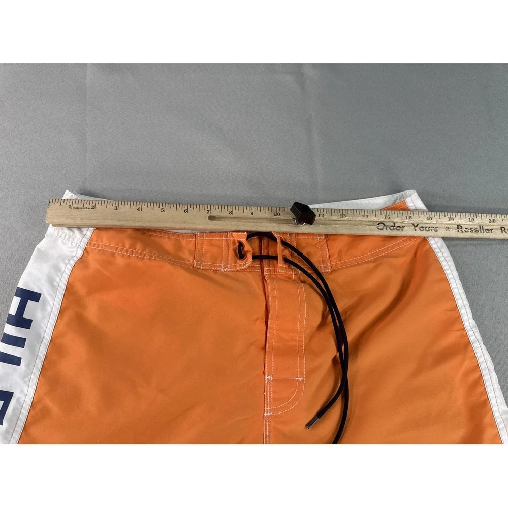 Tommy Hilfiger Colorblock Swim Trunks M Orange/White/Blue 100% Polyester